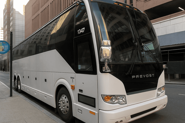 a Charter Bus Rental Ontario coach bus